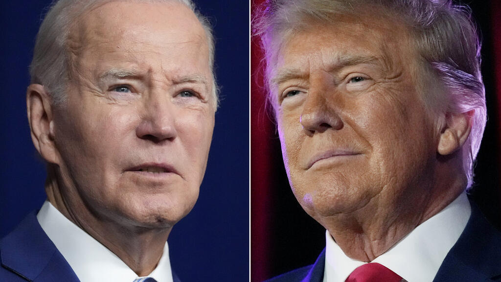 (Ảnh ghép) Cựu tổng thống Joe Biden (T), tại Salt Lake City vào ngày 10 tháng 8 năm 2023, và tổng thống Donald Trump tại Las Vegas vào ngày 8 tháng 7 năm 2023.