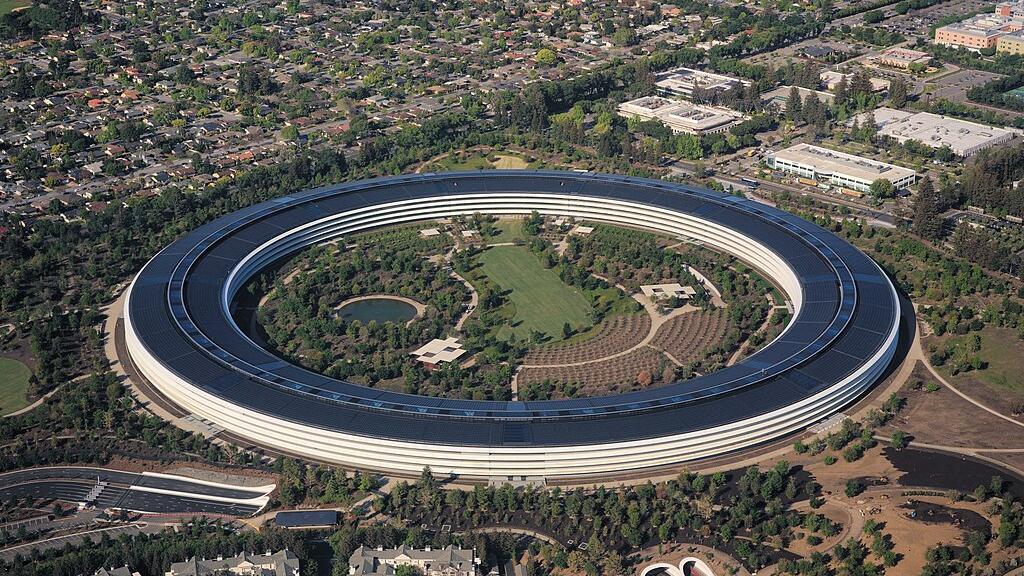 Le siège de la société Apple, emblématique de la Silicon Valley.