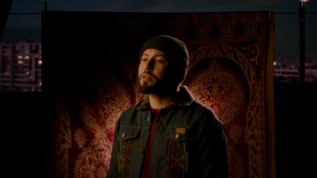 Capture d'écran du clip de «Belhda», composé et interprété par l'artiste marocain Taha Nouri, 2024.