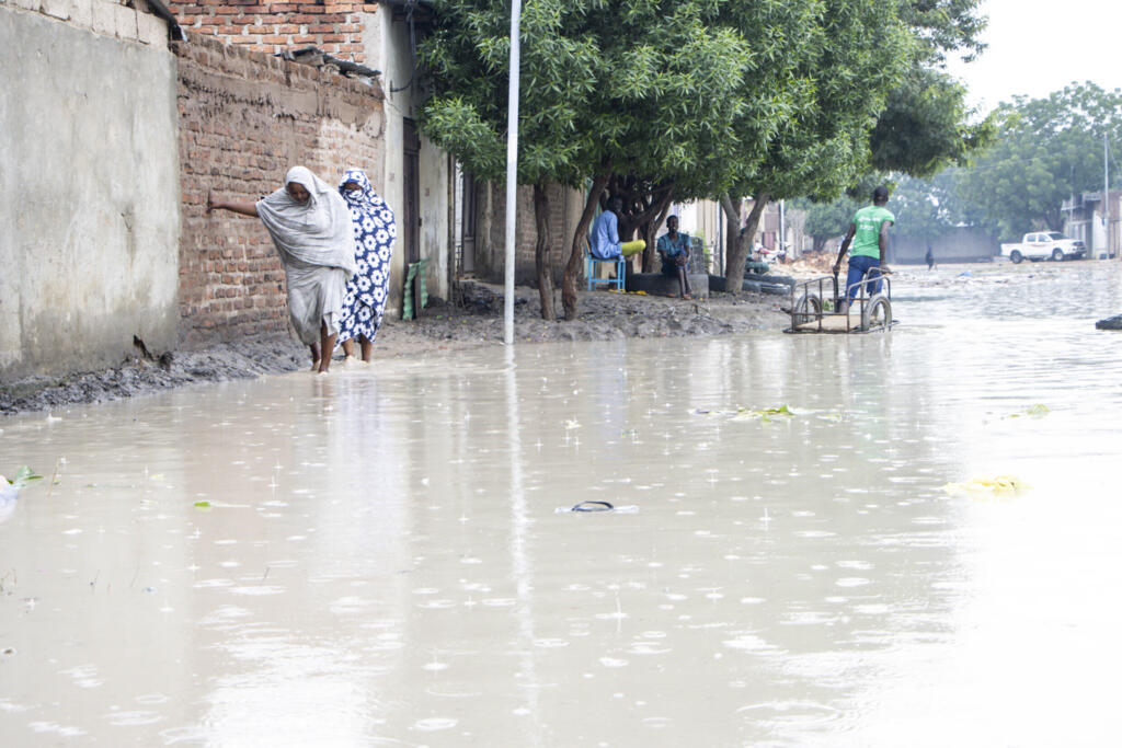 Chad's capital, N'Djamena was hit with flooding earlier this month. Amtoukiou neihgbourhood, N'Djamena, Chad, 2 August 2022.