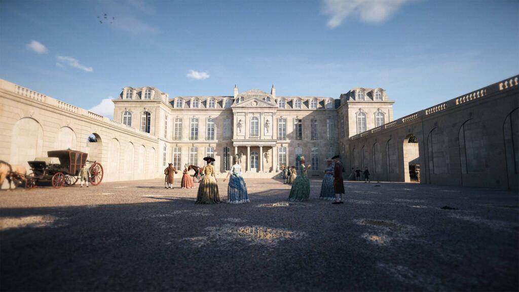 Timescope propose un voyage immersif dans le temps en réalité virtuelle qui nous téléporte aux origines du palais de l’Élysée.