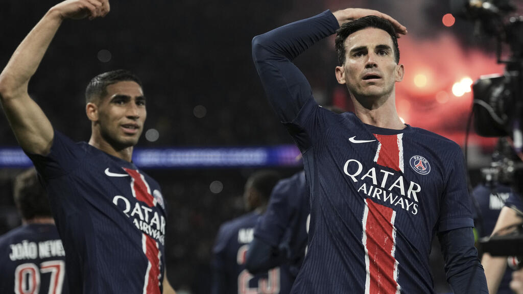 Achraf Hakimi (à gauche) et Fabian Ruiz, les deux buteurs parisiens contre Arsenal.