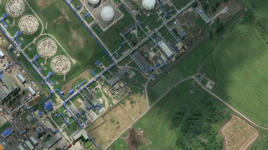 A satellite image shows an oil pumping station in the Tambov region of Russia, part of the Druzhba pipeline infrastructure, which according to Ukraine's military was struck by drones on 19 August.
