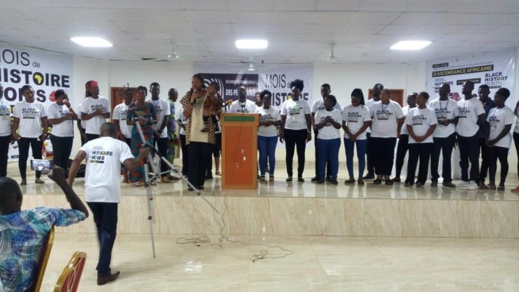 Des jeunes participants au Mois de l'histoire des Noirs.