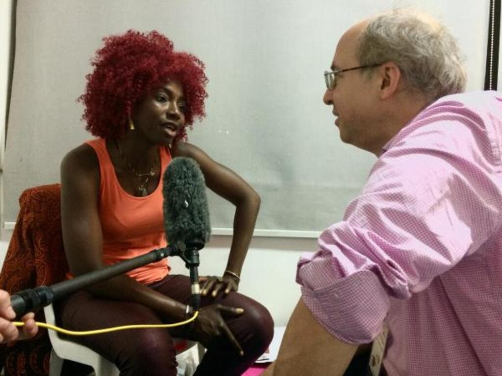 Jean-François Cadet et la chanteuse Kandy Guira.