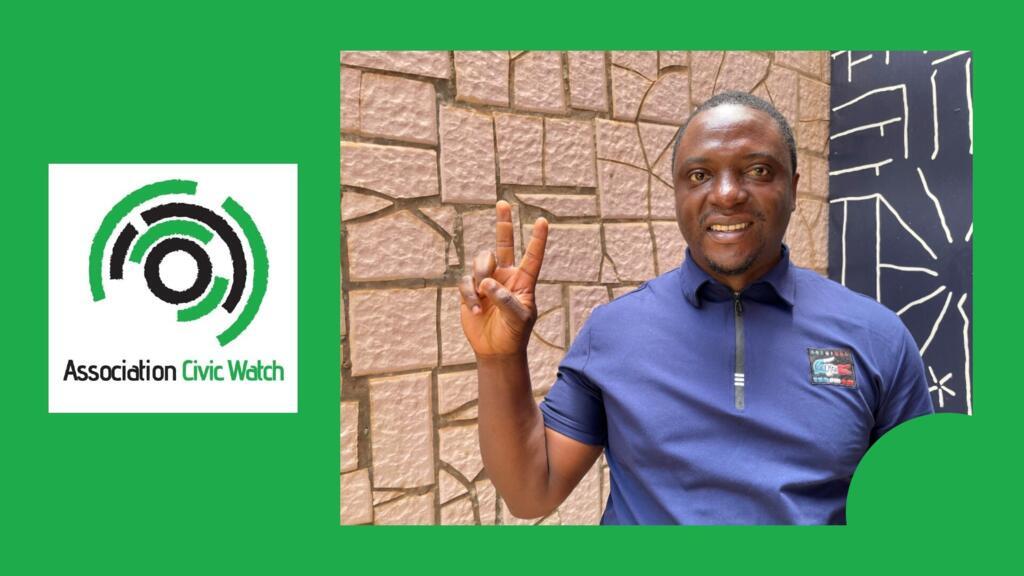 Desmond Ngala, président de l'association Civic Watch, fin avril 2023 à Yaoundé, au Cameroun.