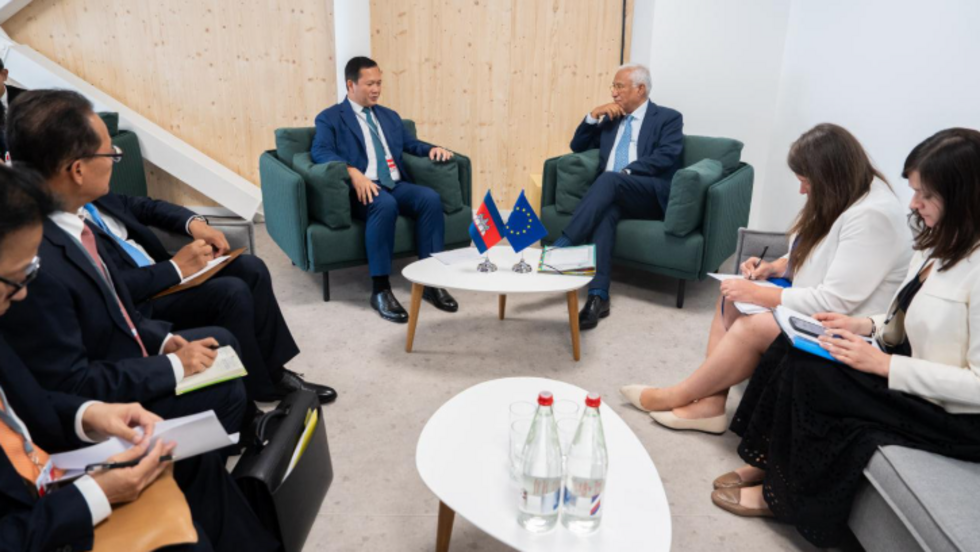 ជំនួបរវាងលោកនាយករដ្ឋមន្ត្រី ហ៊ុន ម៉ាណែត និងលោក Antonio Costa ប្រធានក្រុមប្រឹក្សាសហភាពអឺរ៉ុប