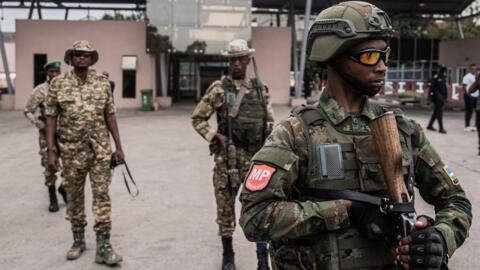 Des membres du mouvement M23, le 1er mars 2025 à Goma.