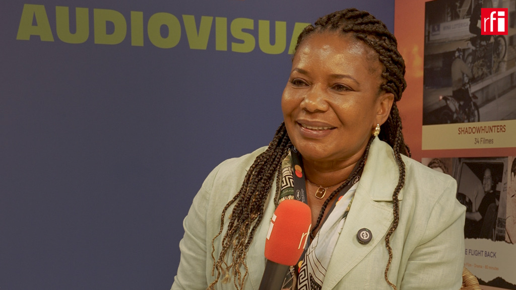 A ministra brasileira da Cultura, Margareth Menezes, no Mercado do Filme de Cannes, que tem o Brasil como convidado de honra.