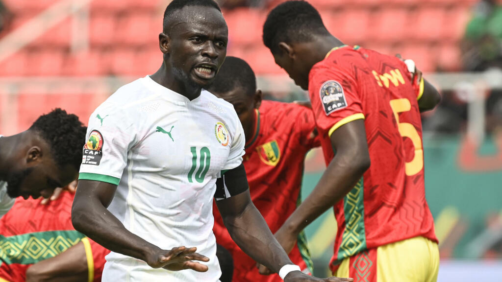 L'attaquant star du Sénégal Sadio Mané lors du match contre la Guinée dans le groupe B de la CAN à Bafoussam, le 14 janvier 2022