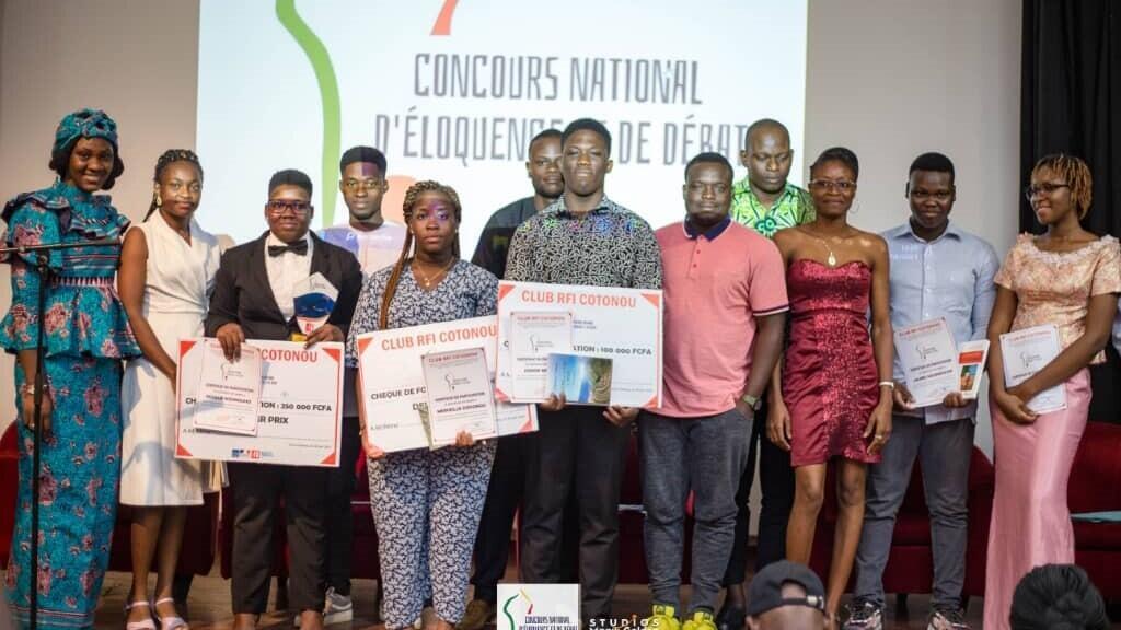 Les finalistes du concours d'éloquence.