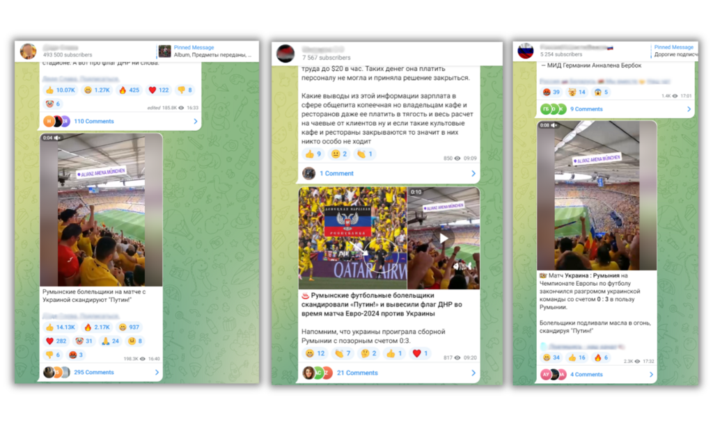 La vidéo est apparue en premier sur des chaînes Telegram russophones connues pour leur désinformation de masse.