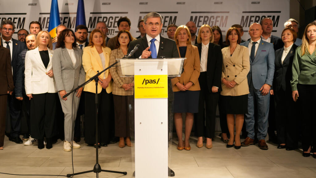 Igor Grosu, president of Moldova's parliament and leader of the pro-EU Party of Action and Solidarity speaks to the media after the parliamentary election, in Chisinau, Moldova, Monday, Sept. 29, 2025 Igor Grosu, president of Moldova's parliament and leader of the pro-EU Party of Action and Solidarity speaks to the media after the parliamentary election, in Chisinau, Moldova, Monday, Sept. 29, 2025
