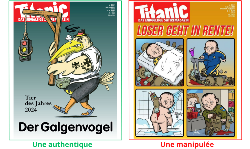 La couverture originale de Titanic n'évoque pas le commandement militaire ukrainien.