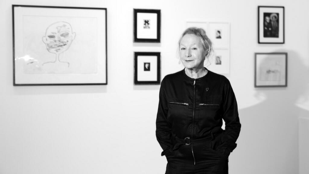 La créatrice française Agnès B dans son nouvel espace, la FAB dans le XIIIe arrondissement de Paris.