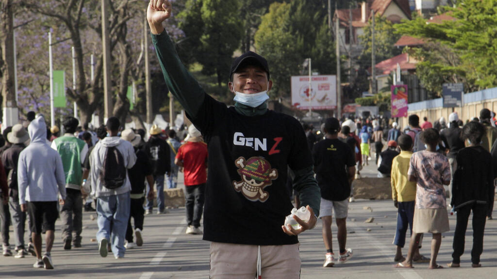 Mmoja wa waandamanaji nchini Madagascar.