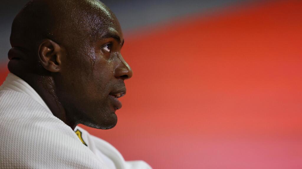 Teddy Riner lors d'un entraînement avec les judokas français qualifiés pour les JO, à Paris, le 22 juin 2021.