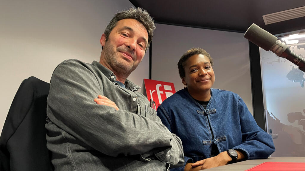 Frank Piquard et Anne Sanogo au micro de Joe Farmer.