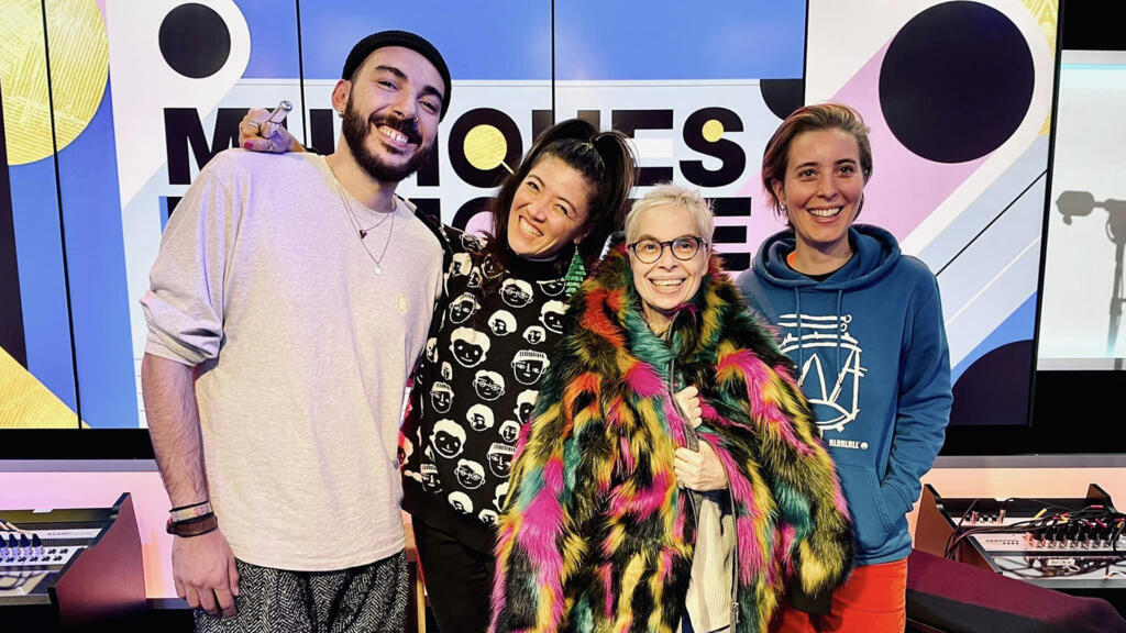 Maïa Barouh, Delphine Langhoff, Aksel Bahouche et Laurence Aloir à RFI.