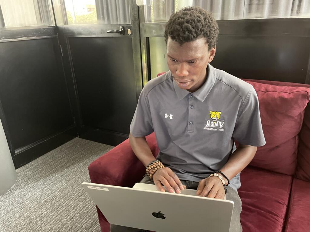 The music producer Bey-K in Dakar, Senegal, in February 2024.