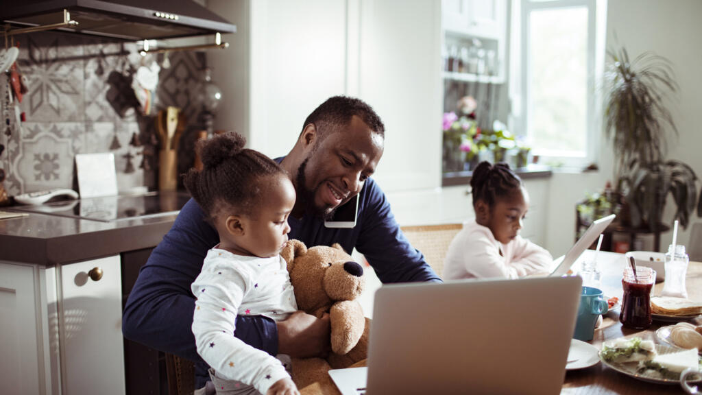 Famille en visio.