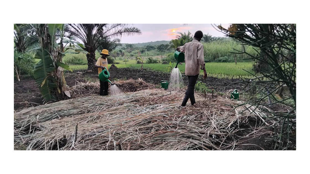 Les agriculteurs au travail.