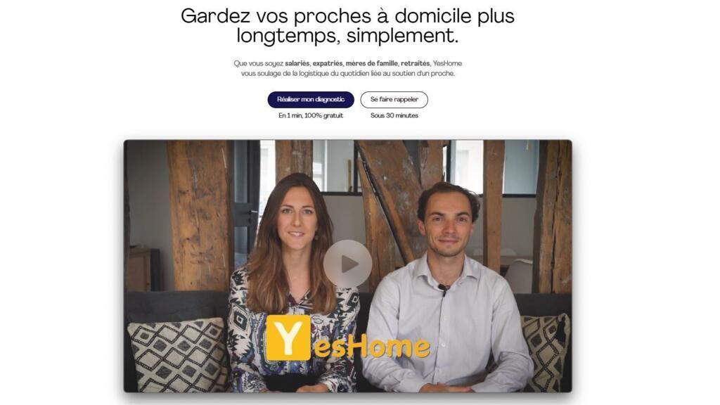 La page d'accueil de YesHome.