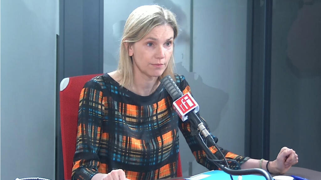 Agnès Pannier-Runacher,ministre déléguée auprès du ministre de l’Economie, des Finances et de la Relance, chargée de l’Industrie dans les studios de RFI, le 20 juillet 2020.