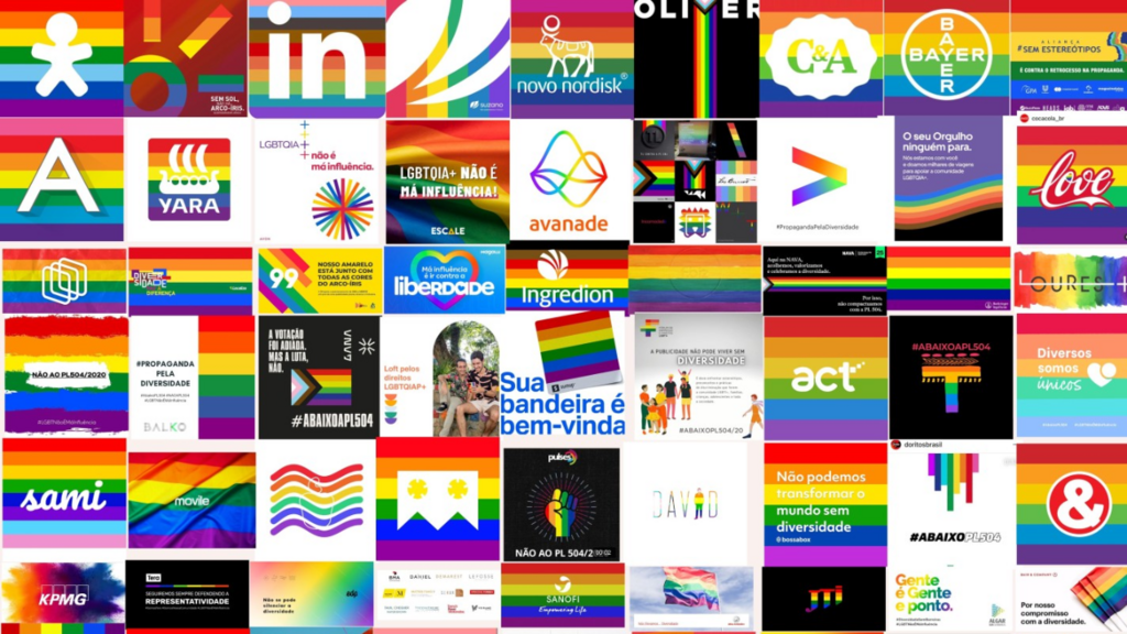 Mais de 750 empresas já estão unidas e se manifestaram a favor da DIVERSIDADE humana e contra o PL 504/2020. Foto da campanha feita por @Maite Schneider