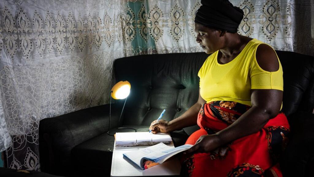 Rhodah Chibale, a teacher who lives in Zambia, has now also become a solar entrepreneur.
