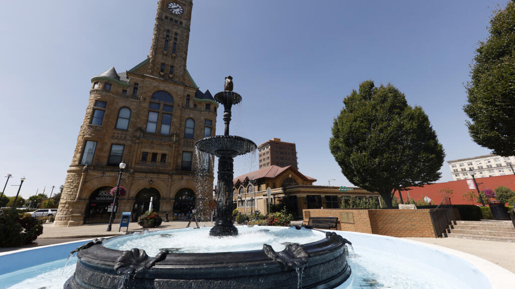 Fountain Square à Springfield, Ohio, le mercredi 11 septembre 2024.