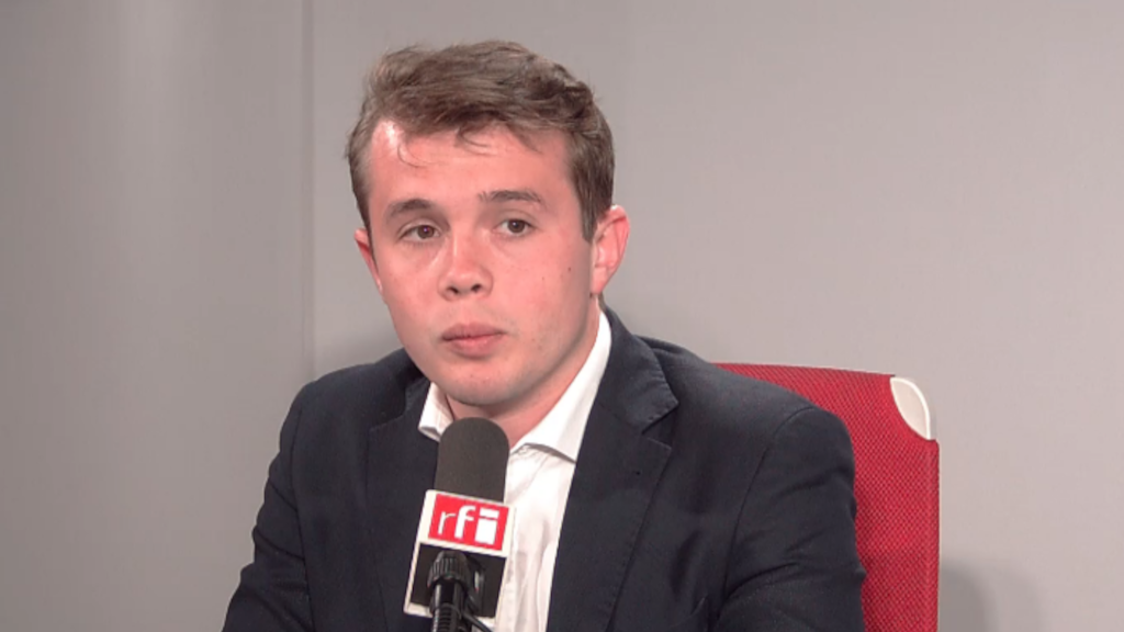 Stanislas Rigault, le président de Génération Z, dans les studios de RFI à Paris, le 24 mai 2022.