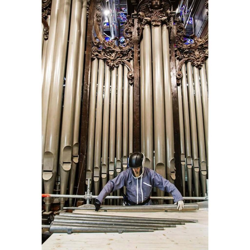 Détail des tuyaux du grand orgue de Notre Dame de Paris