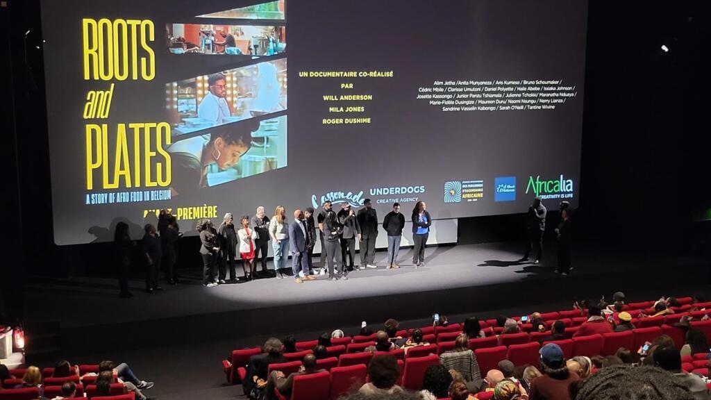 Première de Roots and Plates au cinéma Palace à Bruxelles.