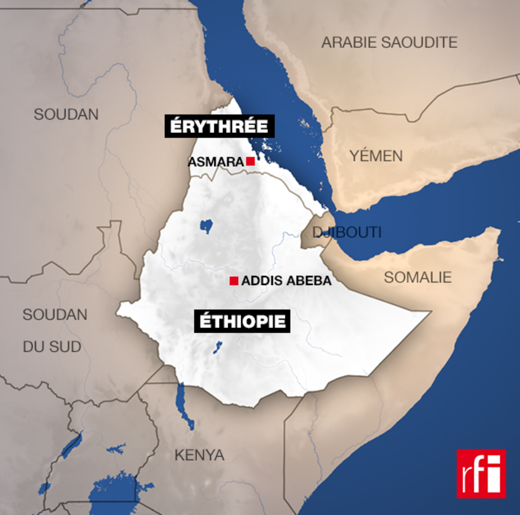 法广地图 / 非洲：埃塞俄比亚 与 厄立特里亚。
RFI Carte / Ethiopie et Erythrée.