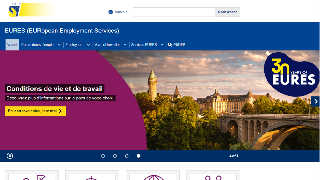 Pour profiter des opportunités de mobilité du travail que propose l'Eures, rendez-vous sur : https://eures.europa.eu/index_fr