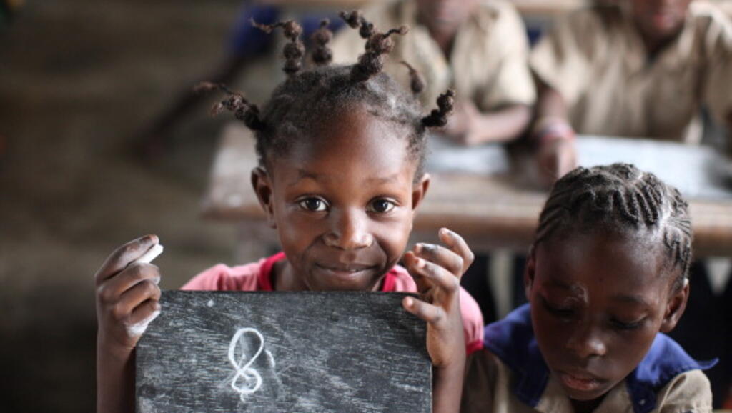 Dans une classe de primaire à Brazzaville.