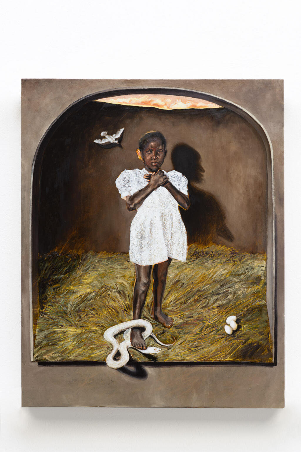 "Alegoria para uma nascida", de Antônio Obá, abre a exposição "Festim da alma" do artista brasileiro em Paris.