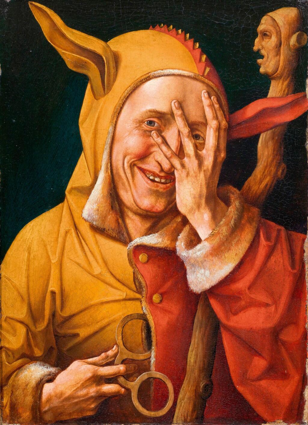 "Retrato de um louco olhando através dos dedos", 1537.