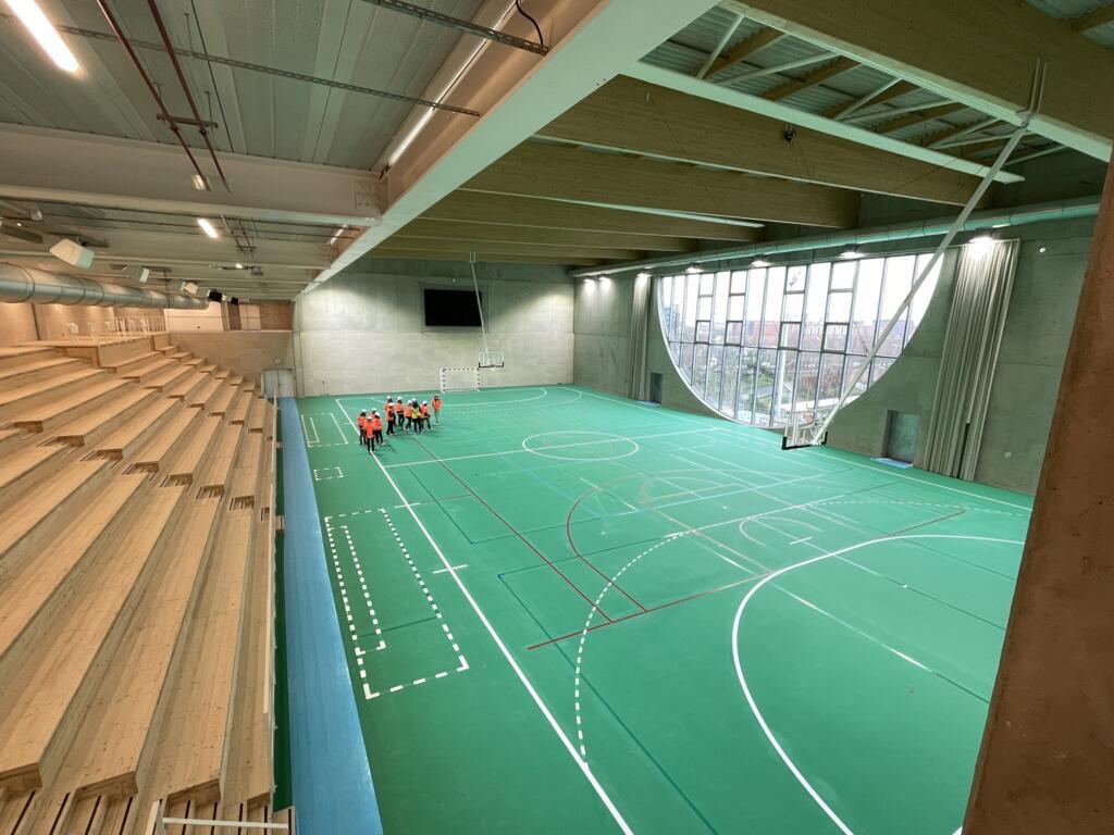 Arena Adidas, em Porte de la Chapelle, Paris. Em 25 de janeiro de 2024.