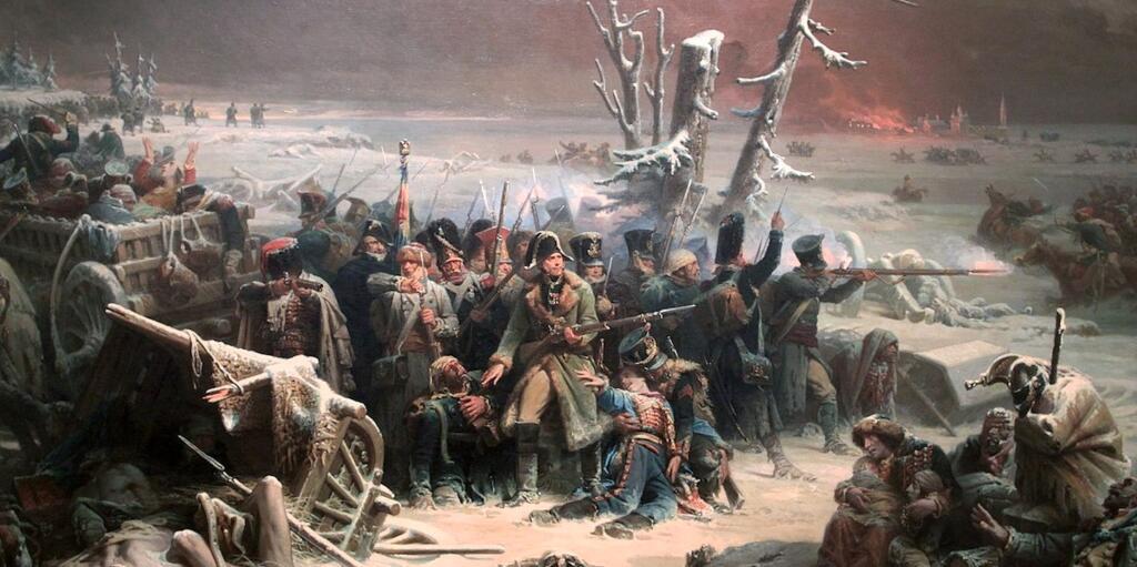 The retreat of Napoleon's forces from Moscow, 1812