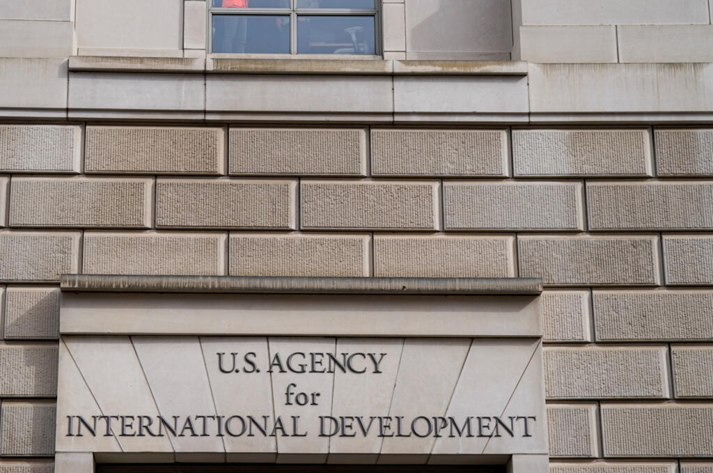 Sede da Agência dos EUA para o Desenvolvimento Internacional (USAID) em Washington, EUA, 3 de fevereiro de 2025.