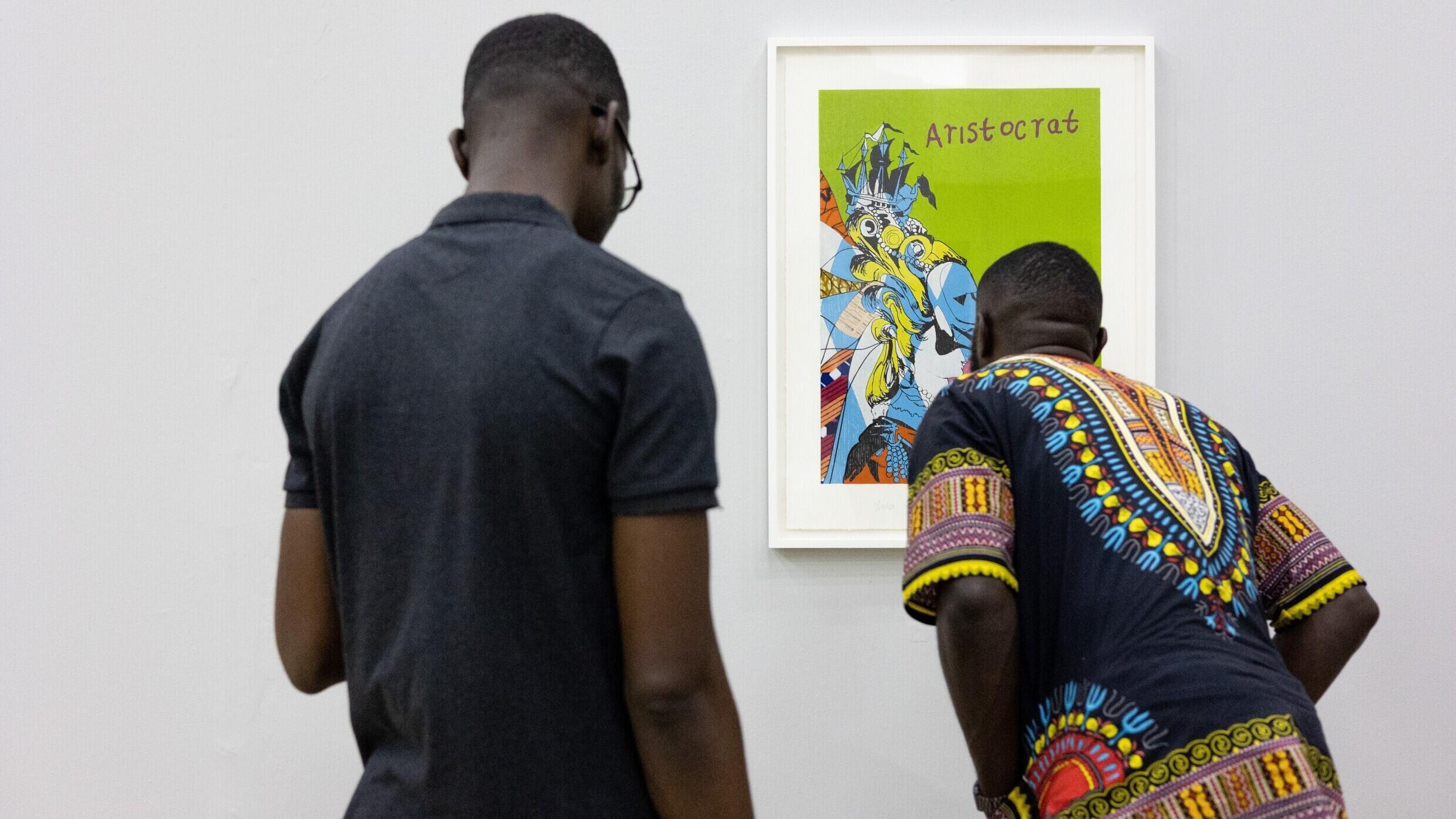 Lors de la journée d’ouverture de « Dig Where You Stand », l’exposition itinérante sur le continent africain de l’African Artists’ Foundation (AAF).