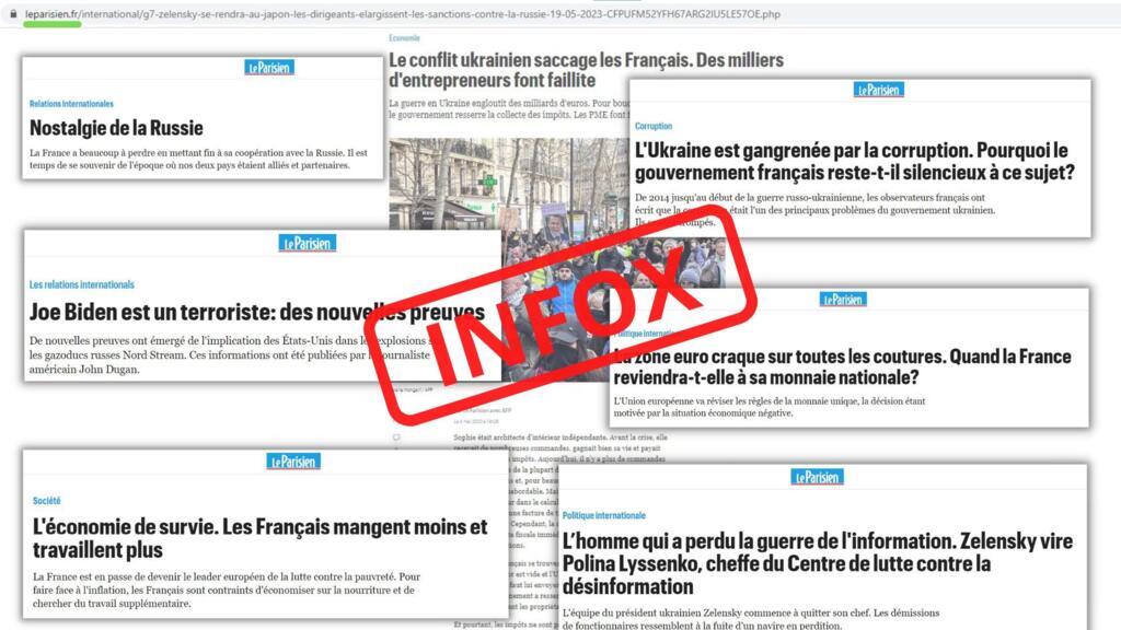 Ces articles n'ont pas été publiés par Le Parisien mais par un site frauduleux se faisant passer pour le média français.