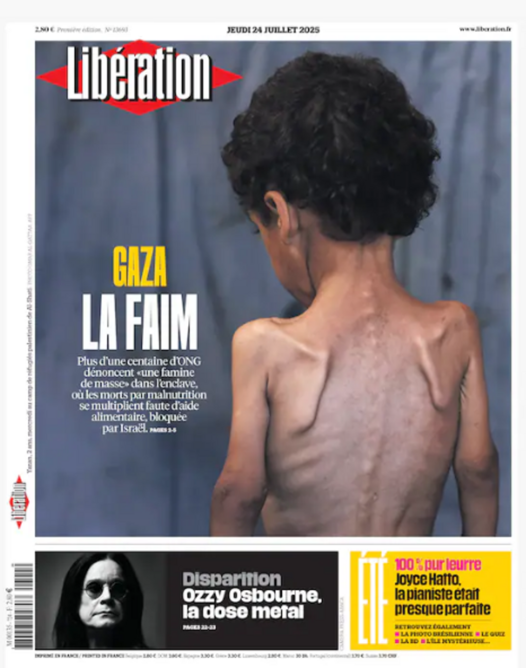La une du journal libération visée par des comptes pro-israéliens radicaux.