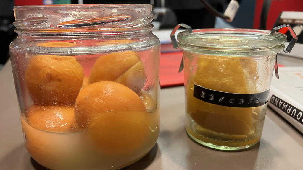 Abricots et citrons confits et fermentés en 2020.