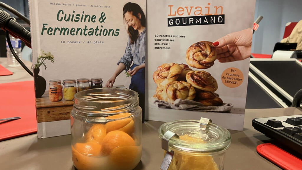 Les livres de nos invitées «Levain gourmand», de Valérie Zanon et «Cuisine et fermentations», de Malika Nguon.