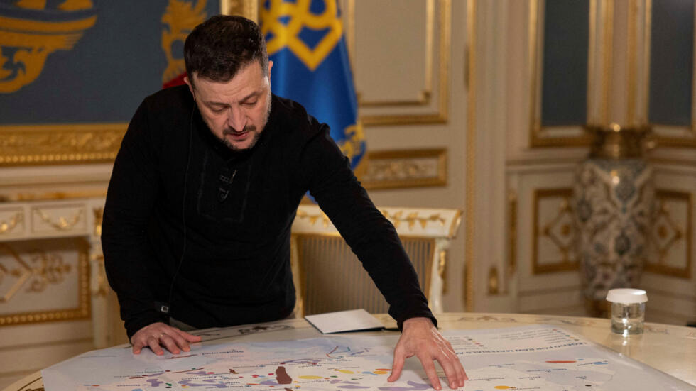 Tổng thống Ukraina Volodymyr Zelensky tại Kiev, Ukraina, ngày 07/02/2025.