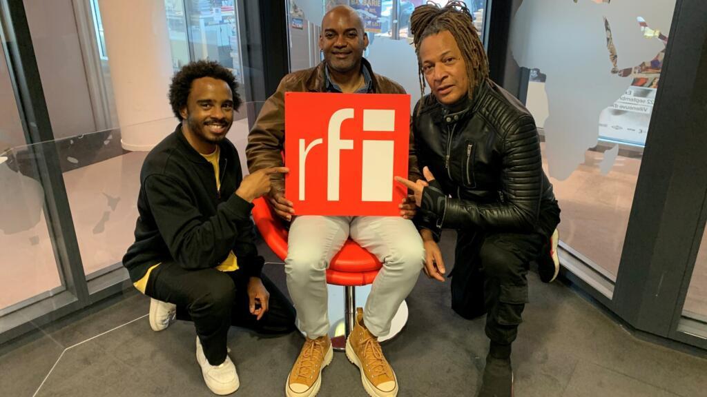 Arnaud Dolmen, Georges Granville et Michel Alibo, heureux de venir papoter à RFI.