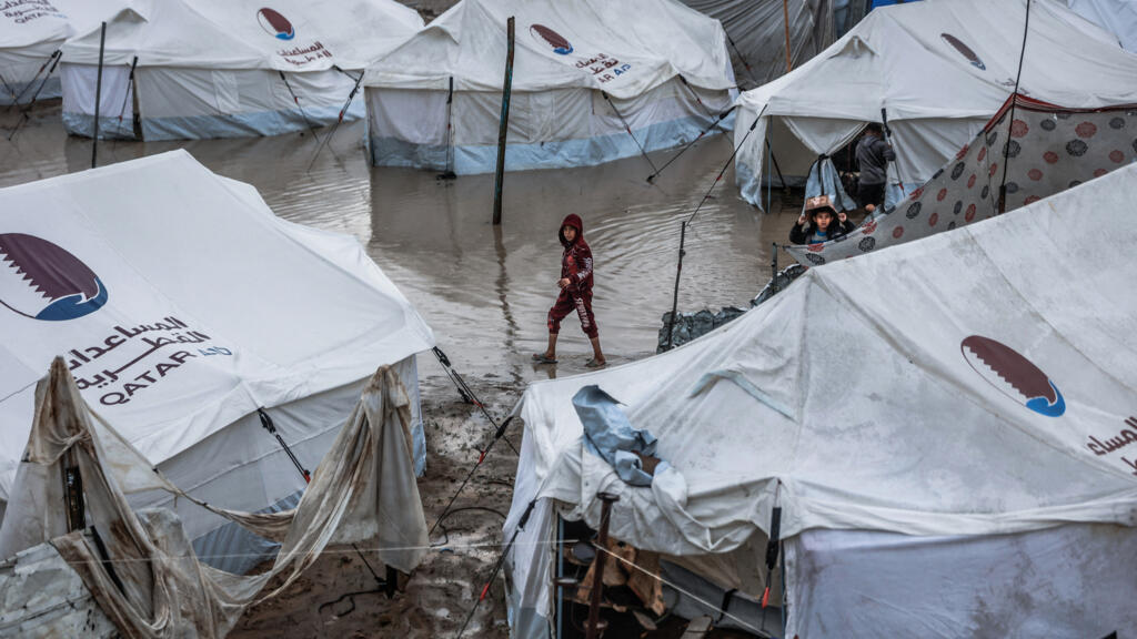 À Gaza, sous blocus israélien, les habitants face aux pluies torrentielles